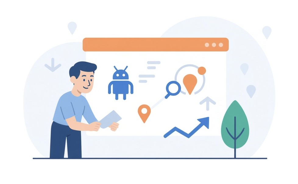 Specjalista SEO tłumaczy działanie Googlebota na tablicy.