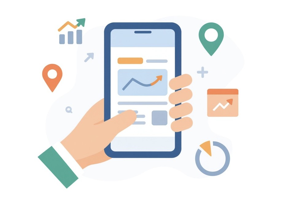 Specjalista SEO analizuje indeksowanie mobile-first.