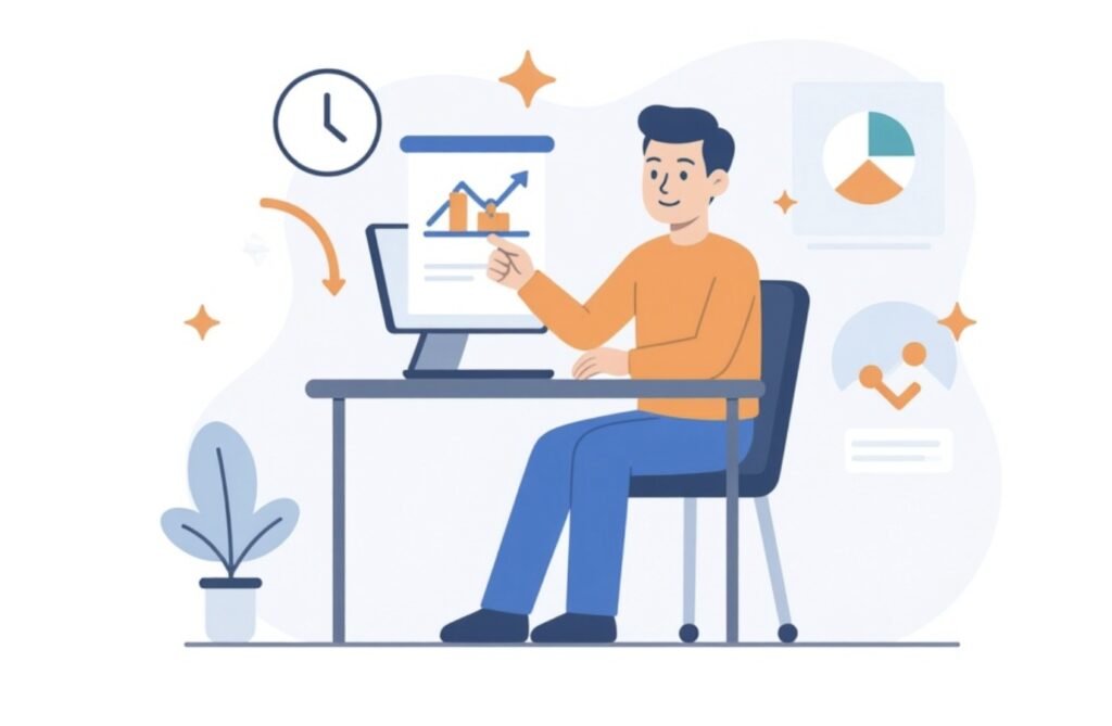Specjalista SEO analizuje opóźnione wyniki w Google Sandbox.