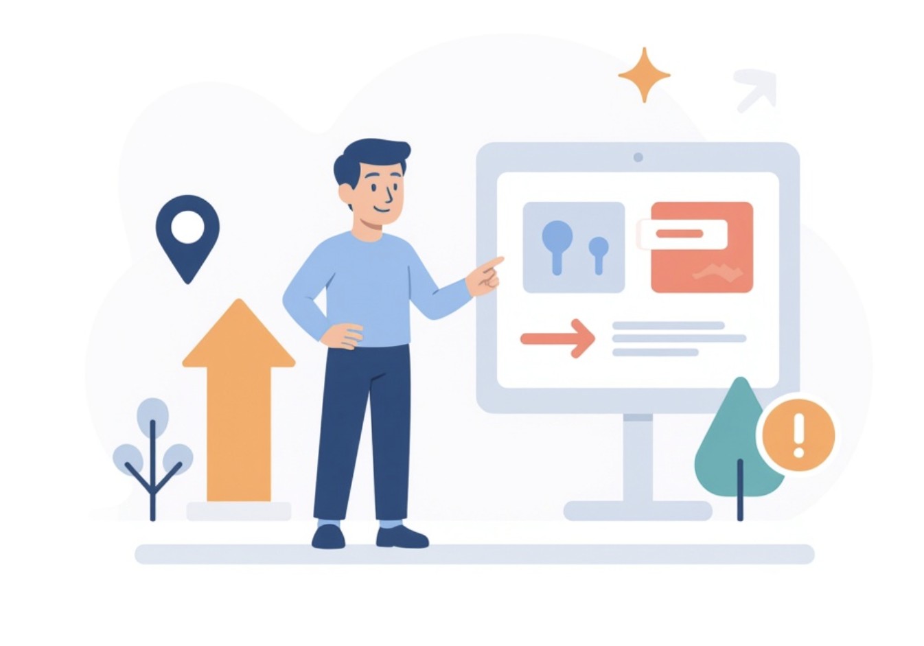 Specjalista SEO analizuje kanibalizację słów kluczowych na stronie.